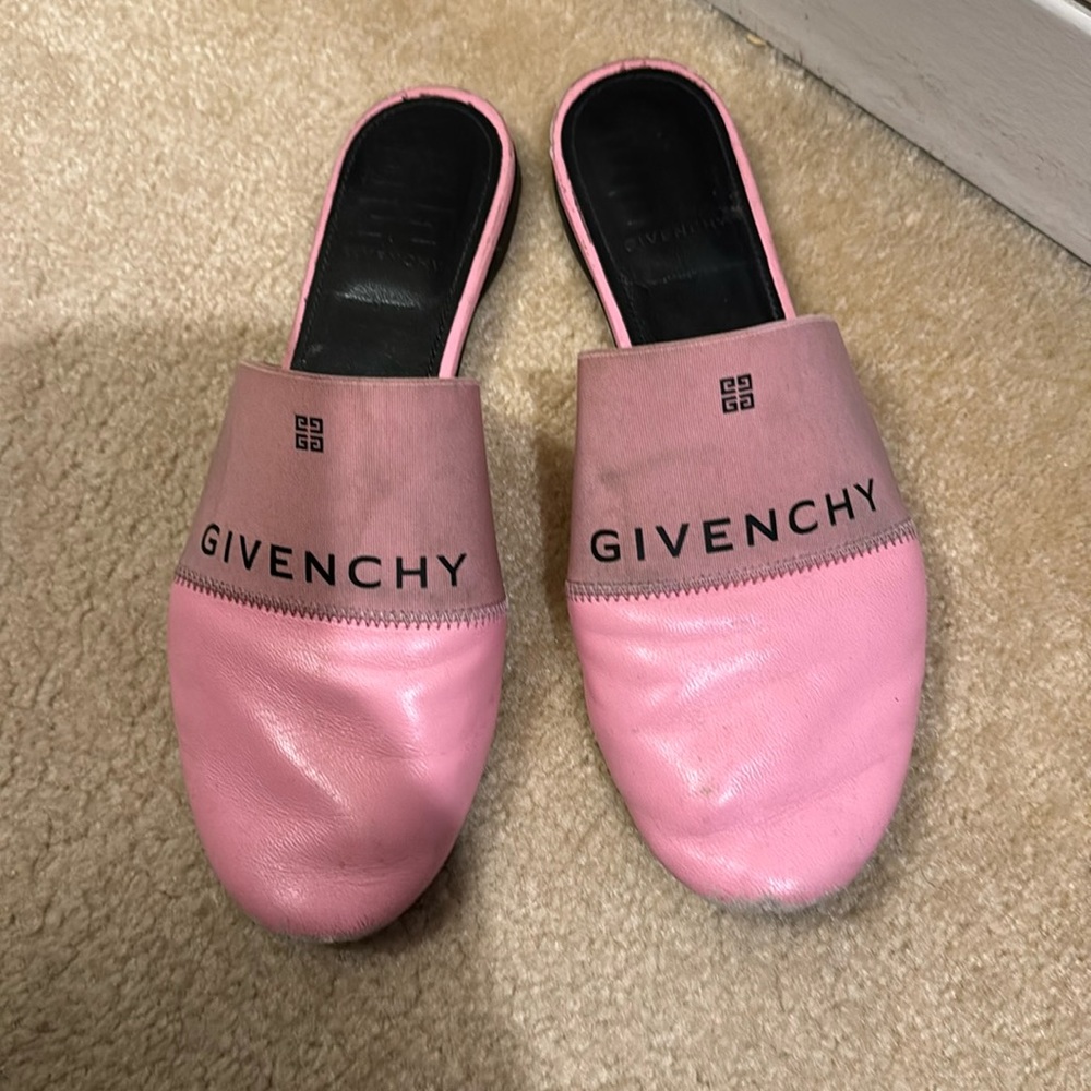Givenchy pink mules.  Perfect for spring! Good condition, very comfortable!